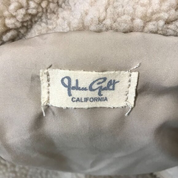 JOHN J GALT ~ WOMENS ONE SIZE ~ TAN SHERPA FLEECE FULL ZIP JACKET COAT - Picture 7 of 7